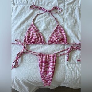 Frankies Bikinis XS pink set.